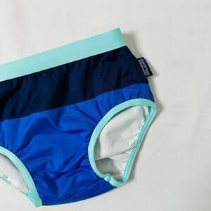 Patagonia Blue Colorblock Swim Diaper Sz 12-18 mo